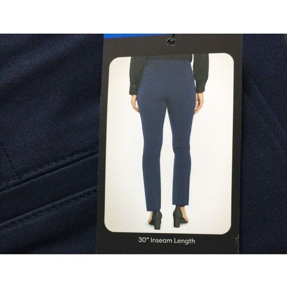 Banana Republic Women's Sz 6 Slim Straight Slacks Pants Navy Blue 30” Inseam NWT - Picture 3 of 4